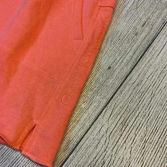 Calvin Klein Performance Womens M Orange Coral Elastic Waist Shorts Athletic NWT - Picture 4 of 6